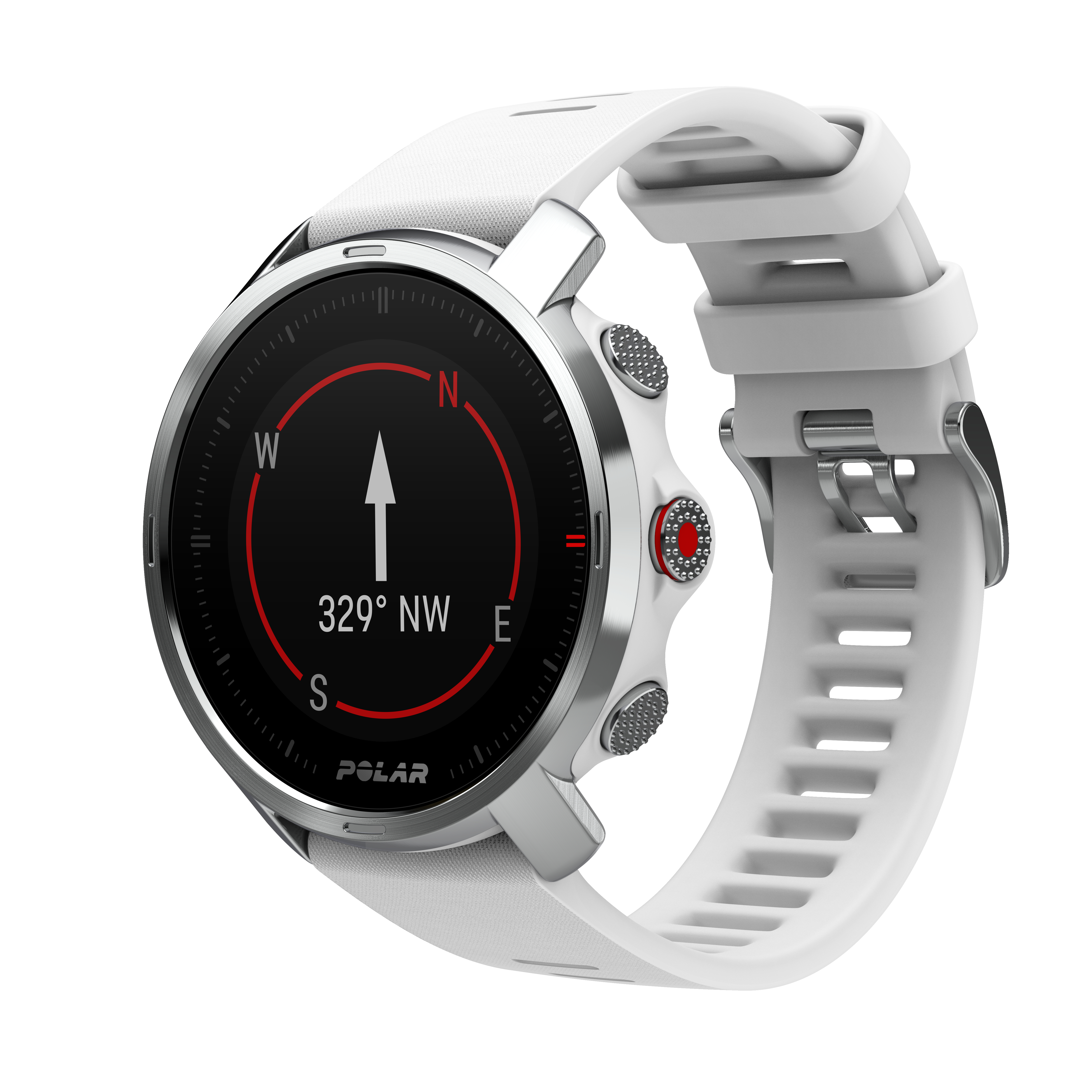 POLAR Grit X S/M Fitnesstracker Edelstahl Silikon, 130 - 190mm, Weiß