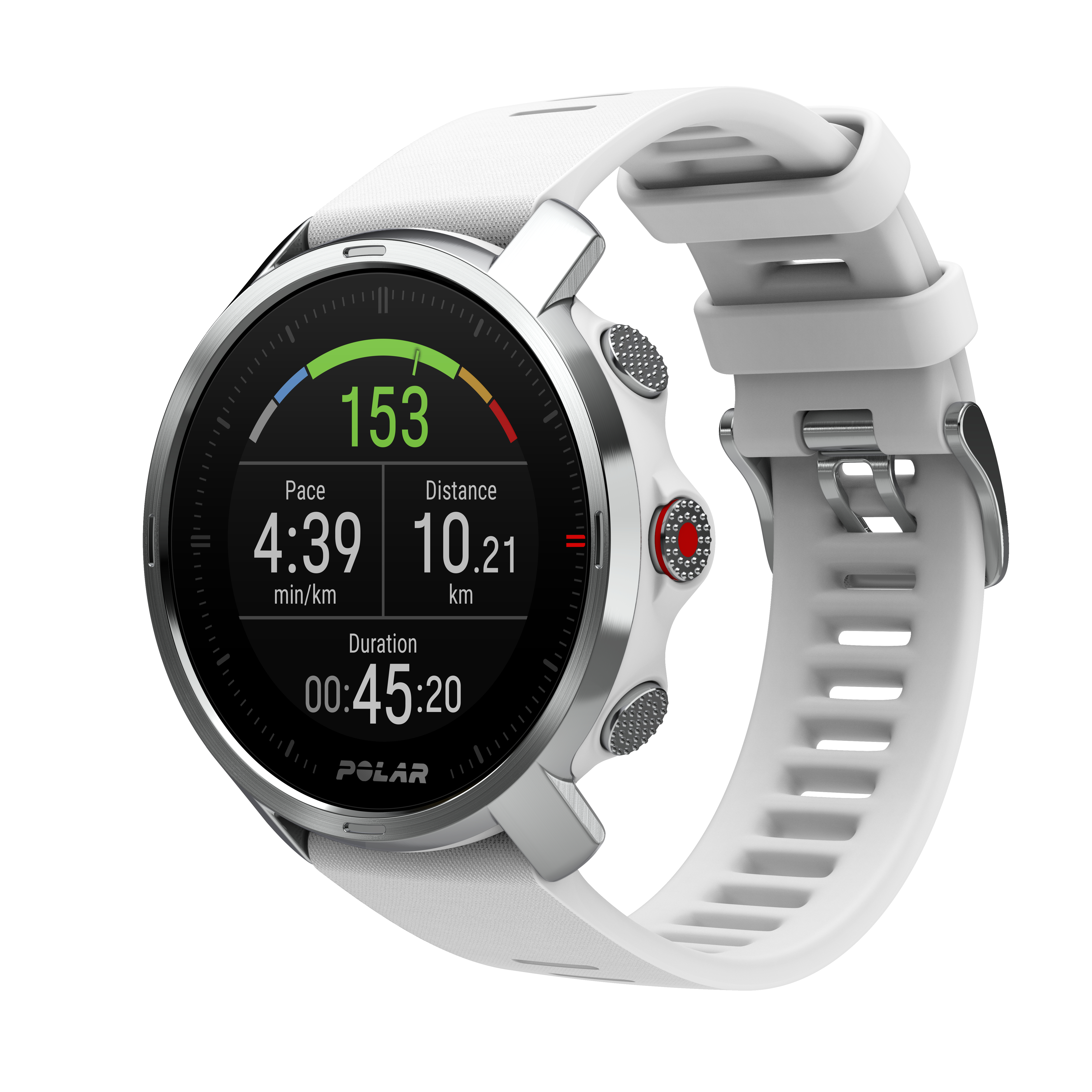POLAR Grit X S/M Fitnesstracker Edelstahl Silikon, 130 - 190mm, Weiß