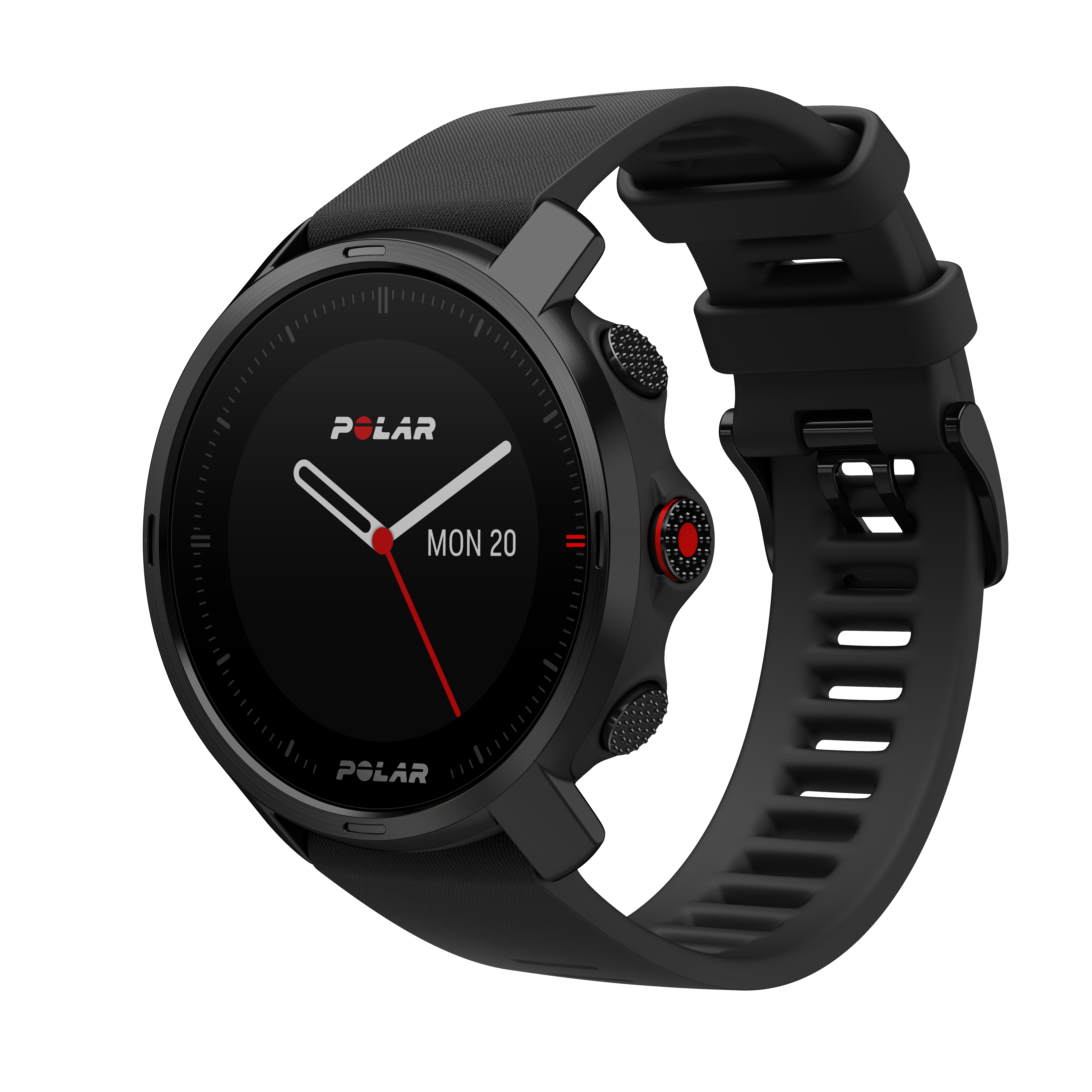 POLAR Grit X M/L Fitnesstracker Edelstahl Silikon, 145 - 215 mm, Schwarz