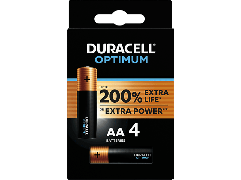 Duracell AA Optimum Batterie, 4er Pack