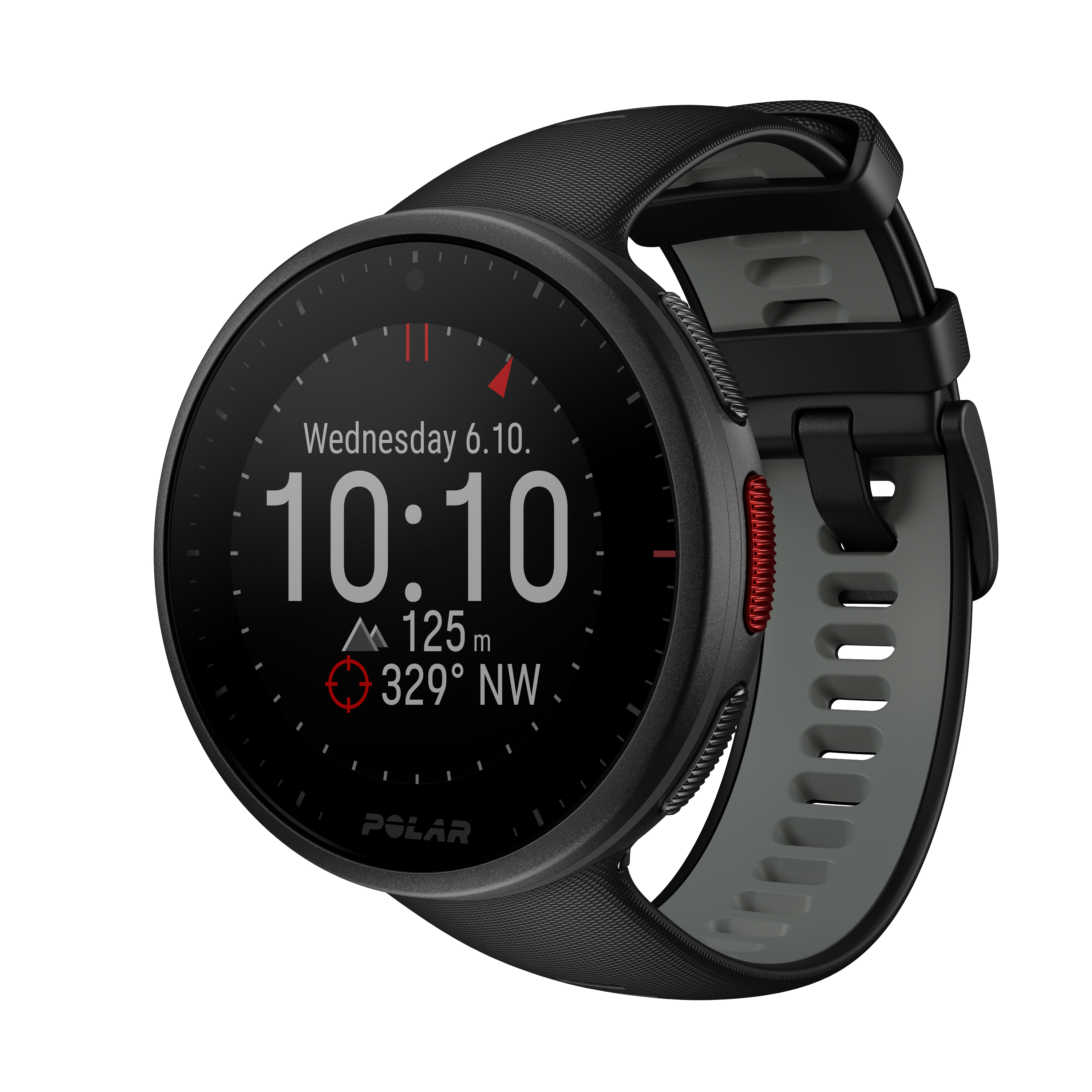 POLAR Vantage V2 Fitnesstracker Aerospace Aluminiumlegierung mit glasfaserverstärktem Polymer Silikon, 145 - 215 mm, Schwarz