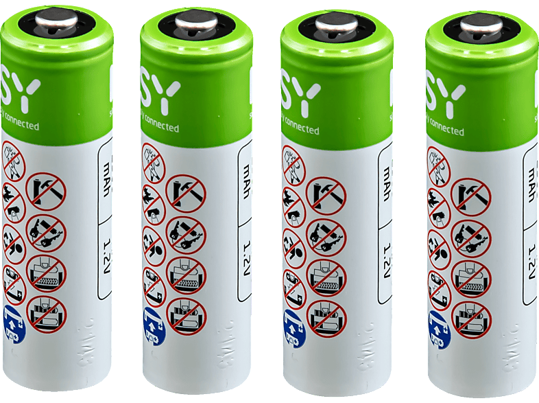 ISY IAB-2002 AA Batterie, 1.2 Volt, 2300 mAh 4 Stück