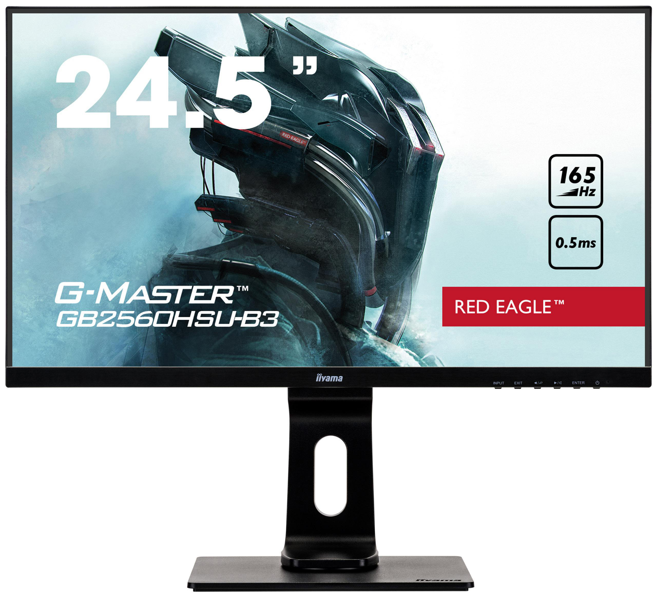 IIYAMA G-MASTER Red Eagle GB2560HSU-B3 25 25 Zoll  Full-HD  Gaming Monitor  0,5 ms Reaktionszeit  