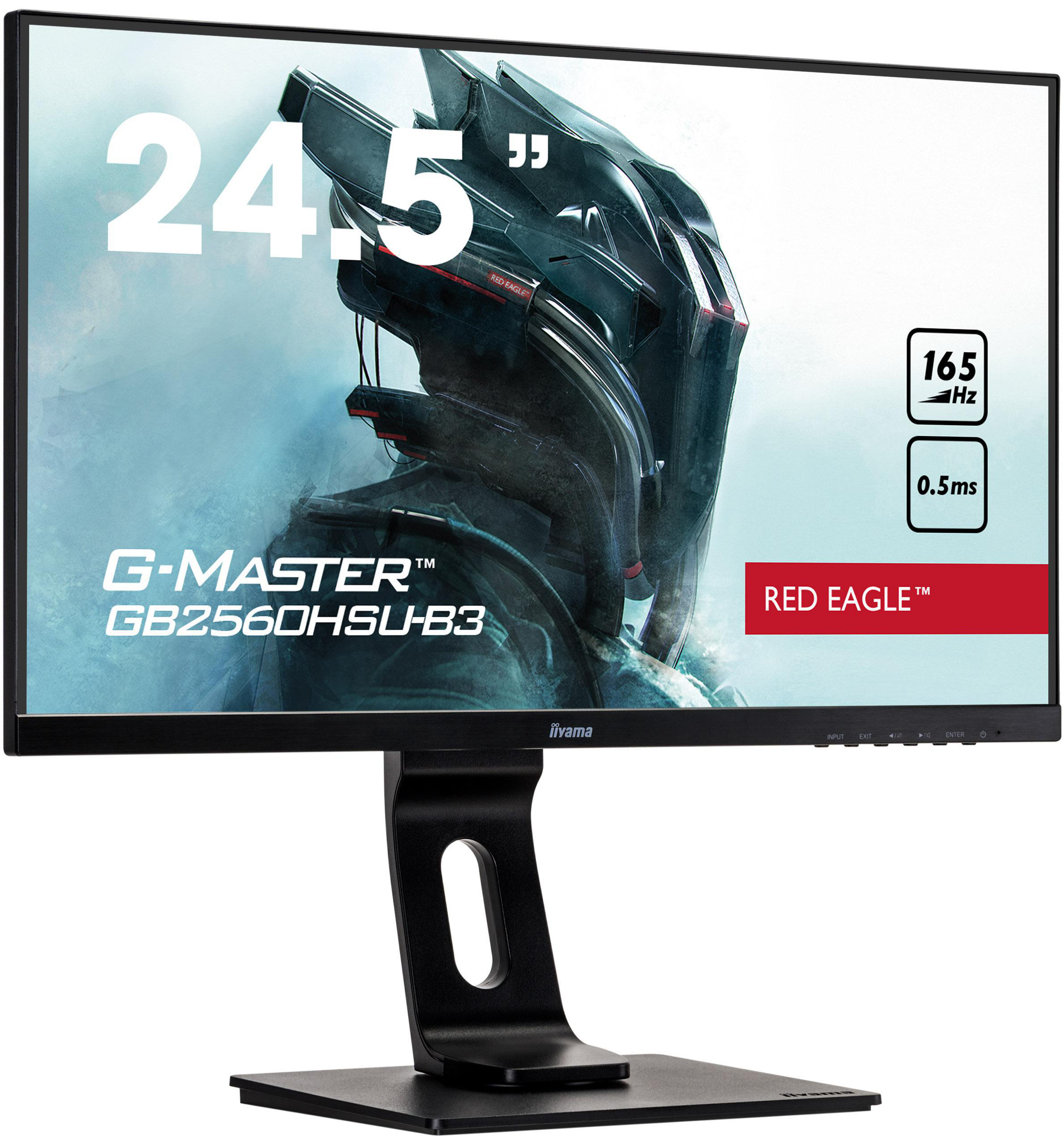 IIYAMA G-MASTER Red Eagle GB2560HSU-B3 25 25 Zoll  Full-HD  Gaming Monitor  0,5 ms Reaktionszeit  