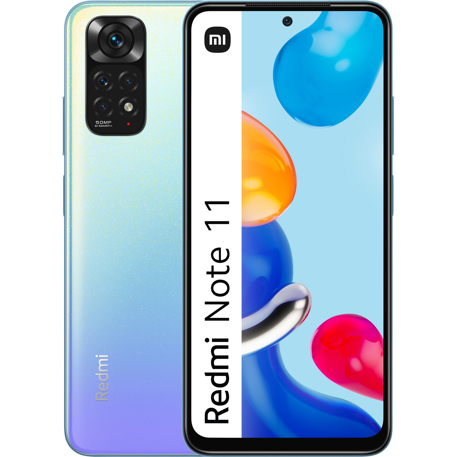 Móvil - Xiaomi Redmi Note 11, Azul estelar, 128 GB, 4 GB RAM, 6.43" Full HD+, Snapdragon 680, 5000mAh, Android 11