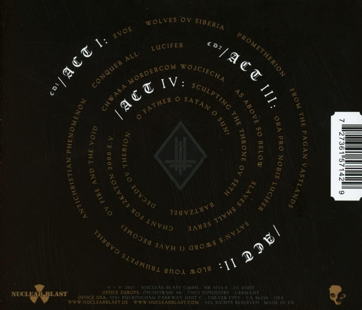 CD-Cover mit kreisförmigem Design, Text und Logo.