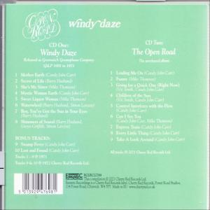 Rückseite einer CD-Hülle mit Titellisten und Text in Grün und Weiß auf grünem Hintergrund.
