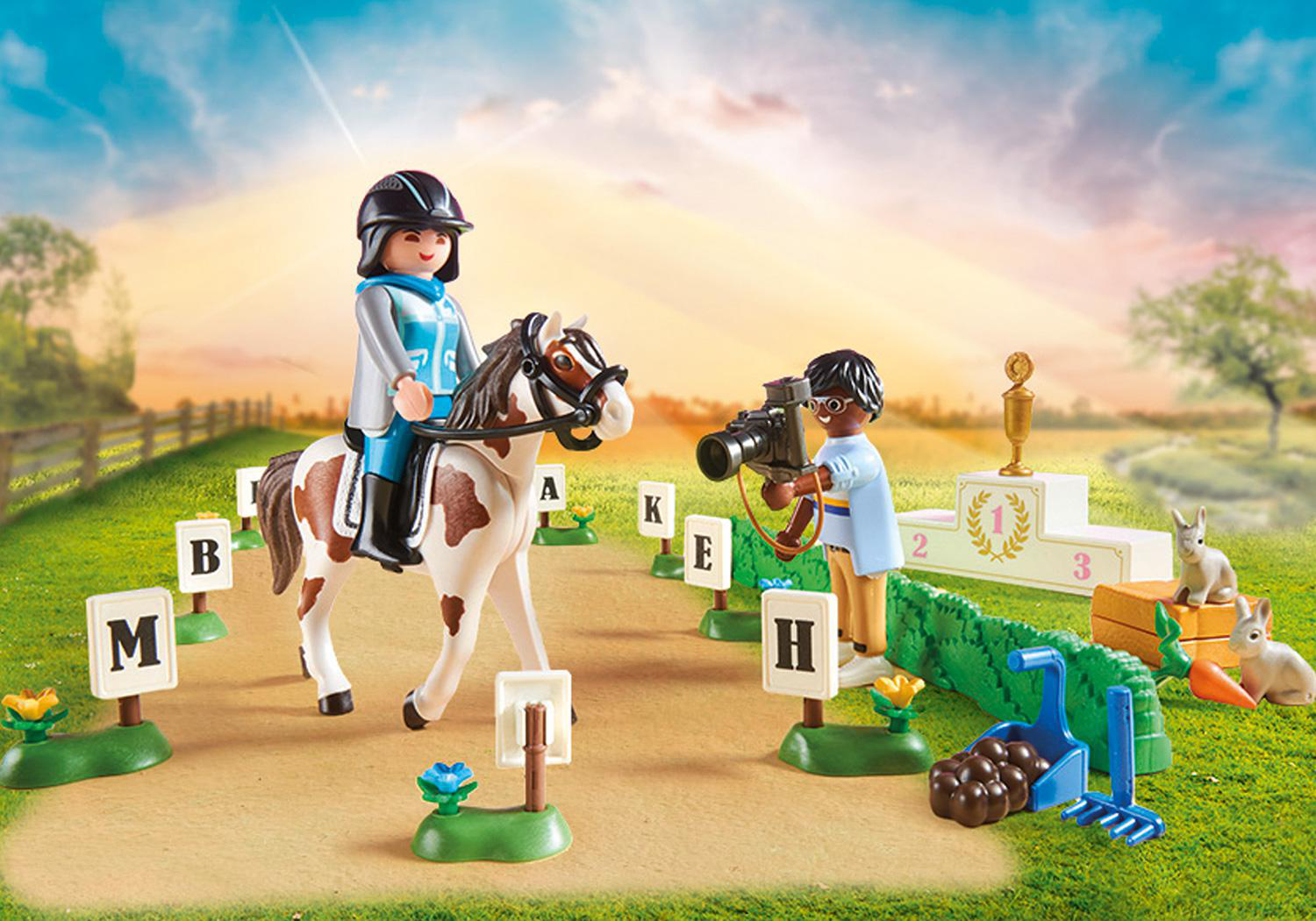 PLAYMOBIL 70996 Reitturnier Spielset, Mehrfarbig