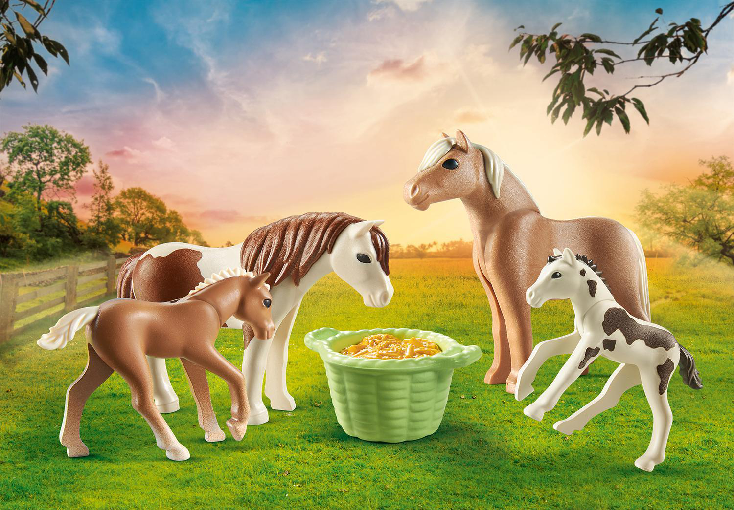 PLAYMOBIL 71000 2 Island Ponys Mehrfarbig mit Fohlen Spielset