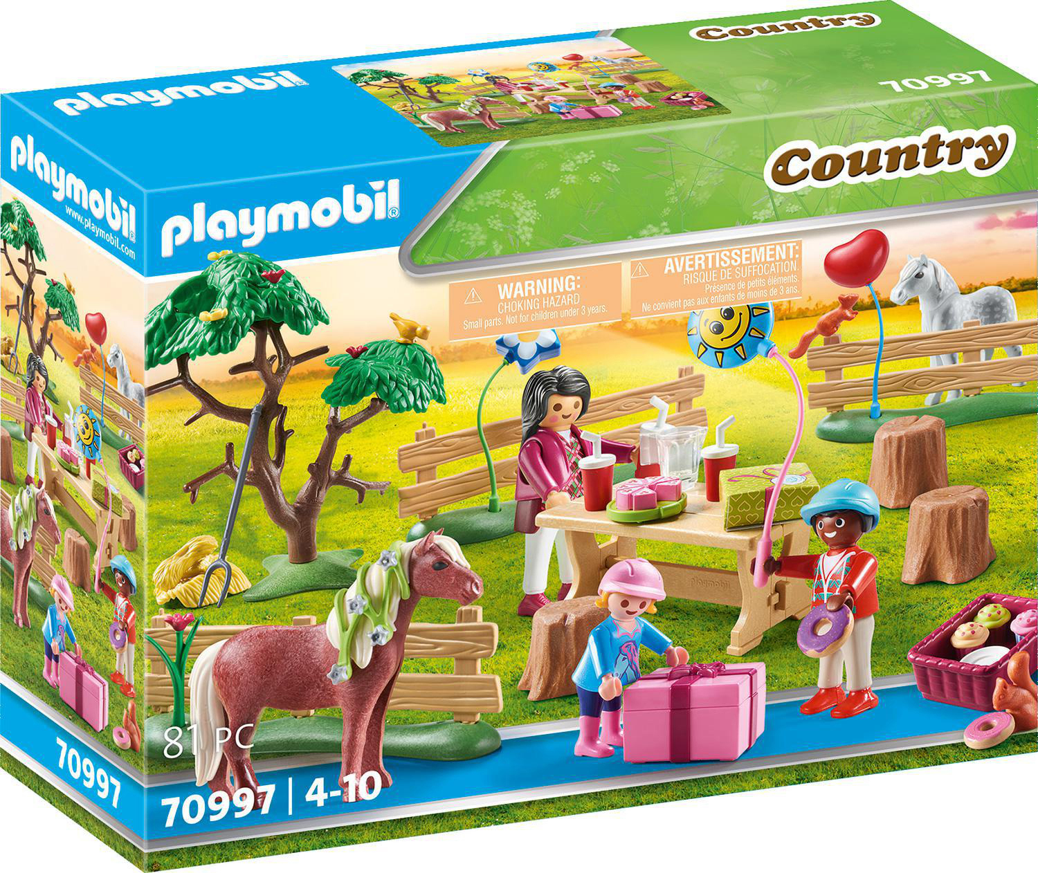 Ponyhof dem Kindergeburtstag PLAYMOBIL 70997 Mehrfarbig auf Spielset,