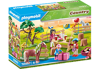 PLAYMOBIL 70997 Kindergeburtstag auf dem Ponyhof Spielset, Mehrfarbig