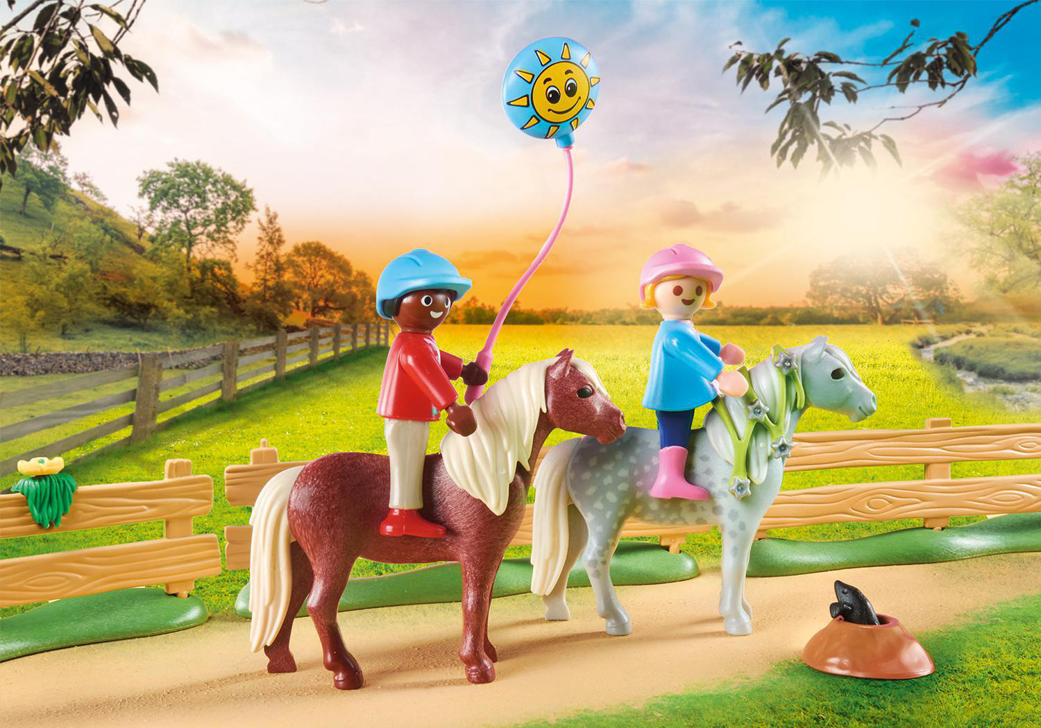 PLAYMOBIL 70997 Kindergeburtstag auf dem Ponyhof Spielset, Mehrfarbig