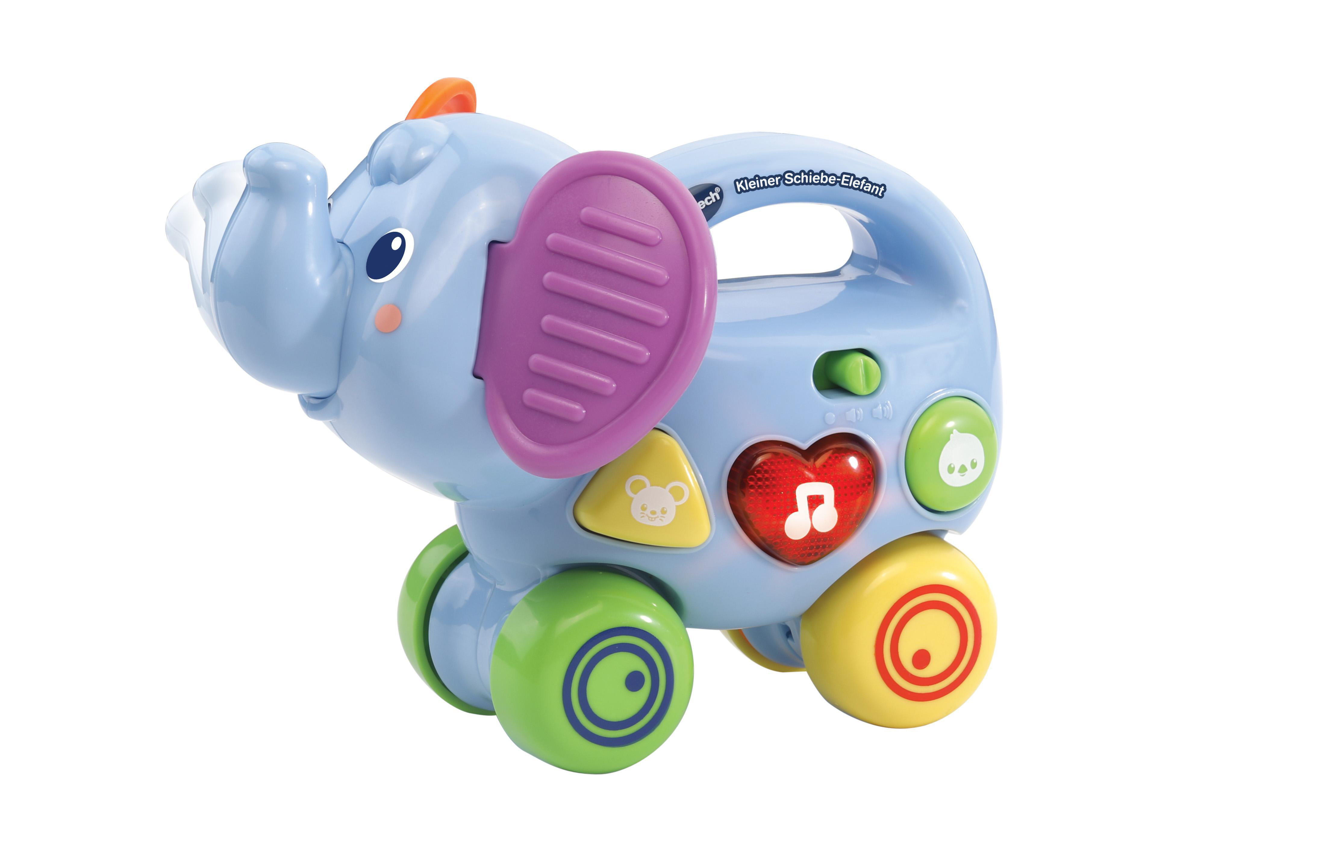 VTECH Kleiner Schiebe-Elefant Spielfigur, Mehrfarbig