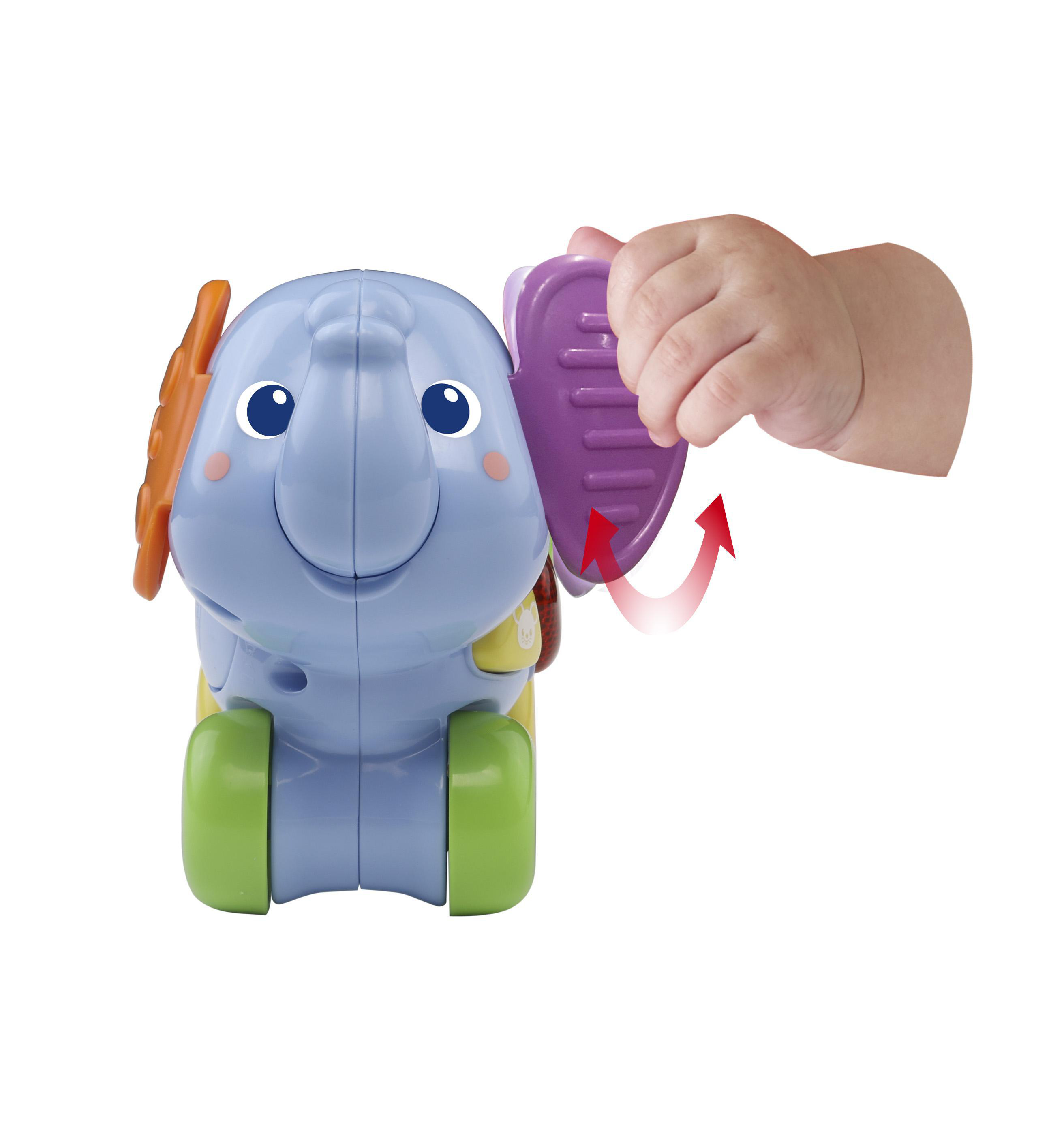 VTECH Kleiner Schiebe-Elefant Spielfigur, Mehrfarbig