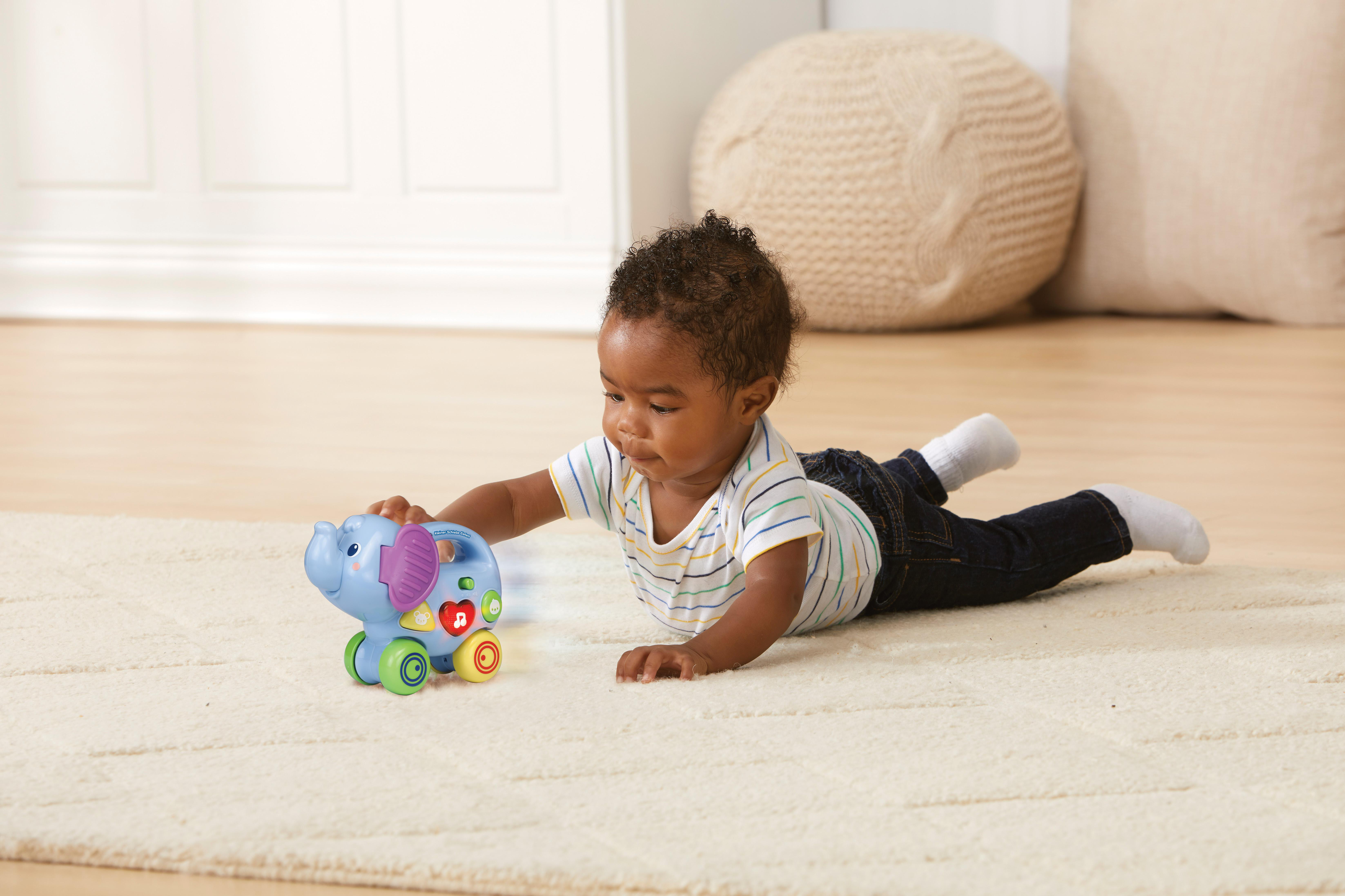VTECH Kleiner Schiebe-Elefant Spielfigur, Mehrfarbig