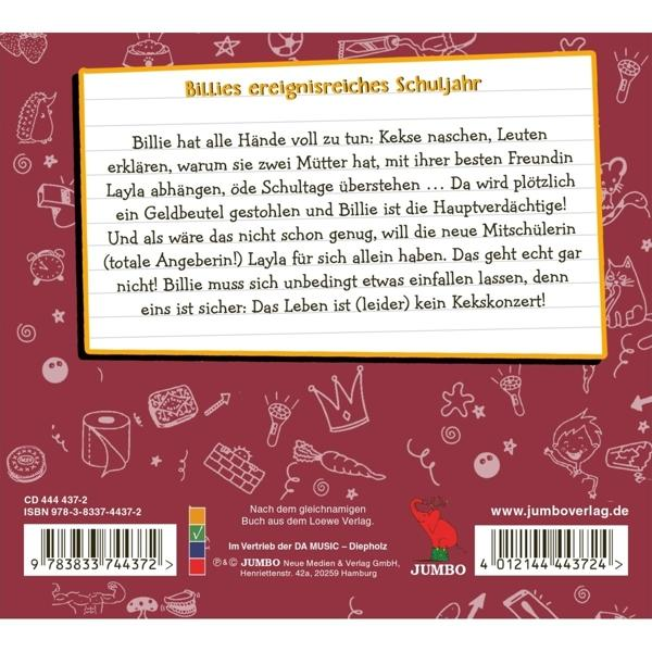 Rückseite eines Kinderbuchs mit Text und Illustrationen, das eine Kindergeschichte bewirbt.