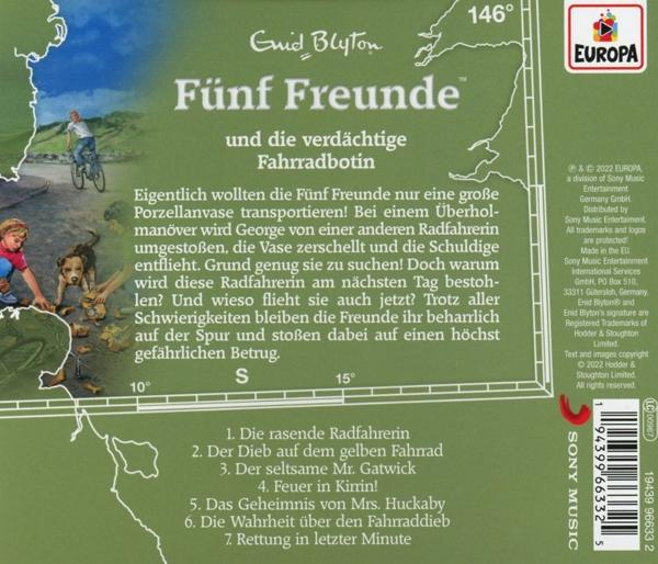 Rückseite einer CD-Hülle. Text auf Deutsch. Ein Junge und ein Hund sind auf dem Bild.