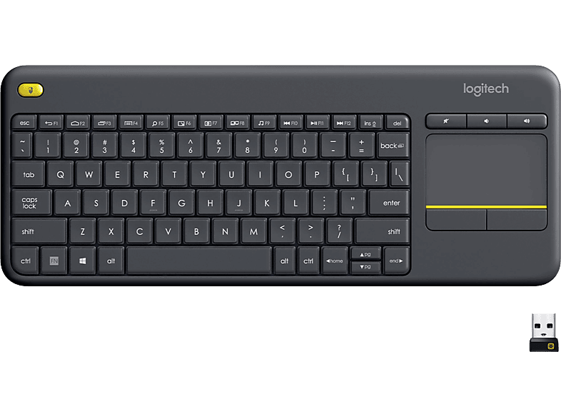 Klein apotheek prieel LOGITECH K400 Plus Wireless Touch Keyboard Zwart kopen? | MediaMarkt