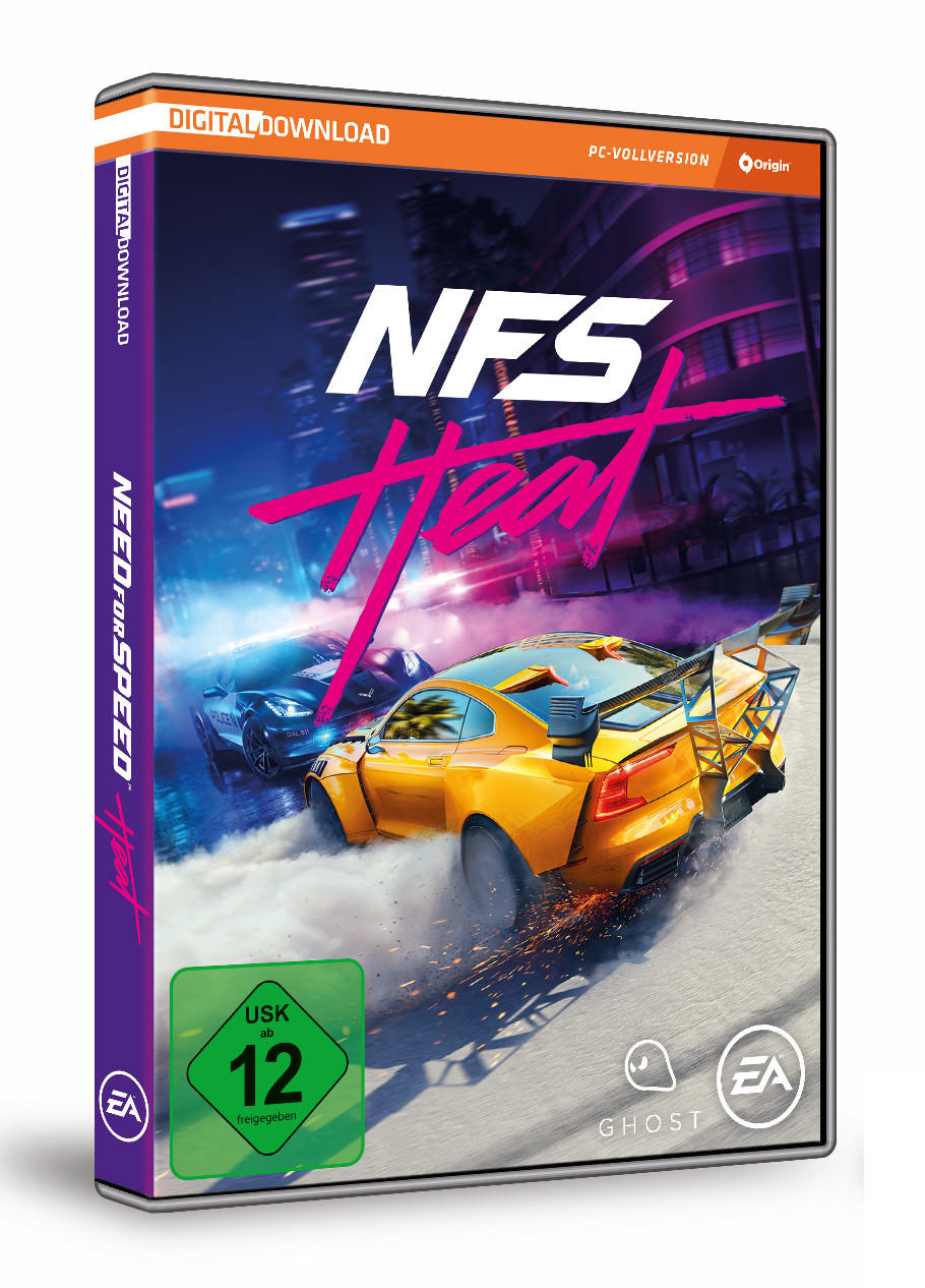 Videospielhülle mit einem Auto, das ein anderes Auto verfolgt, mit Text.