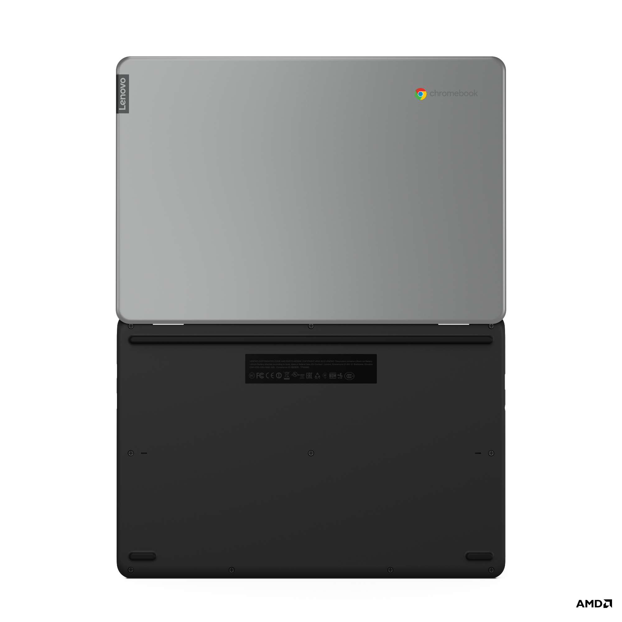 LENOVO IdeaPad 3 Chromebook, AMD Display, eMMC, 8 RAM, GB Chromebook mit GB Prozessor, Series 128 Zoll 14 3000 Hellgrau/Dunkelgrau