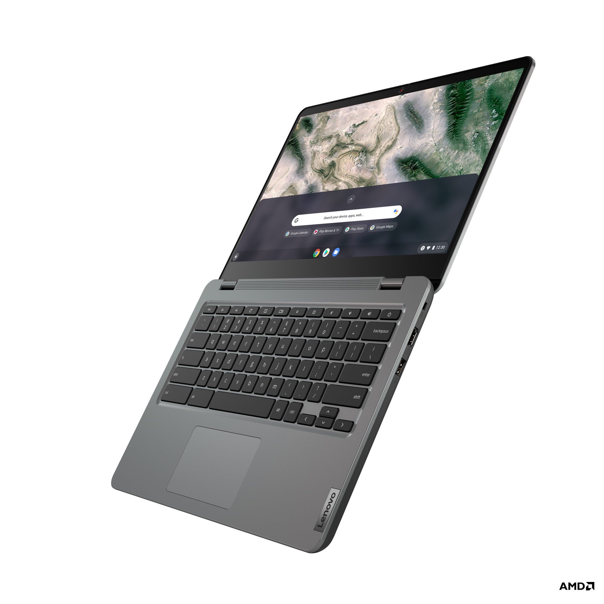 LENOVO IdeaPad 3 Chromebook, eMMC, GB Series Hellgrau/Dunkelgrau RAM, Chromebook Display, 3000 GB 8 14 mit AMD Prozessor, 128 Zoll