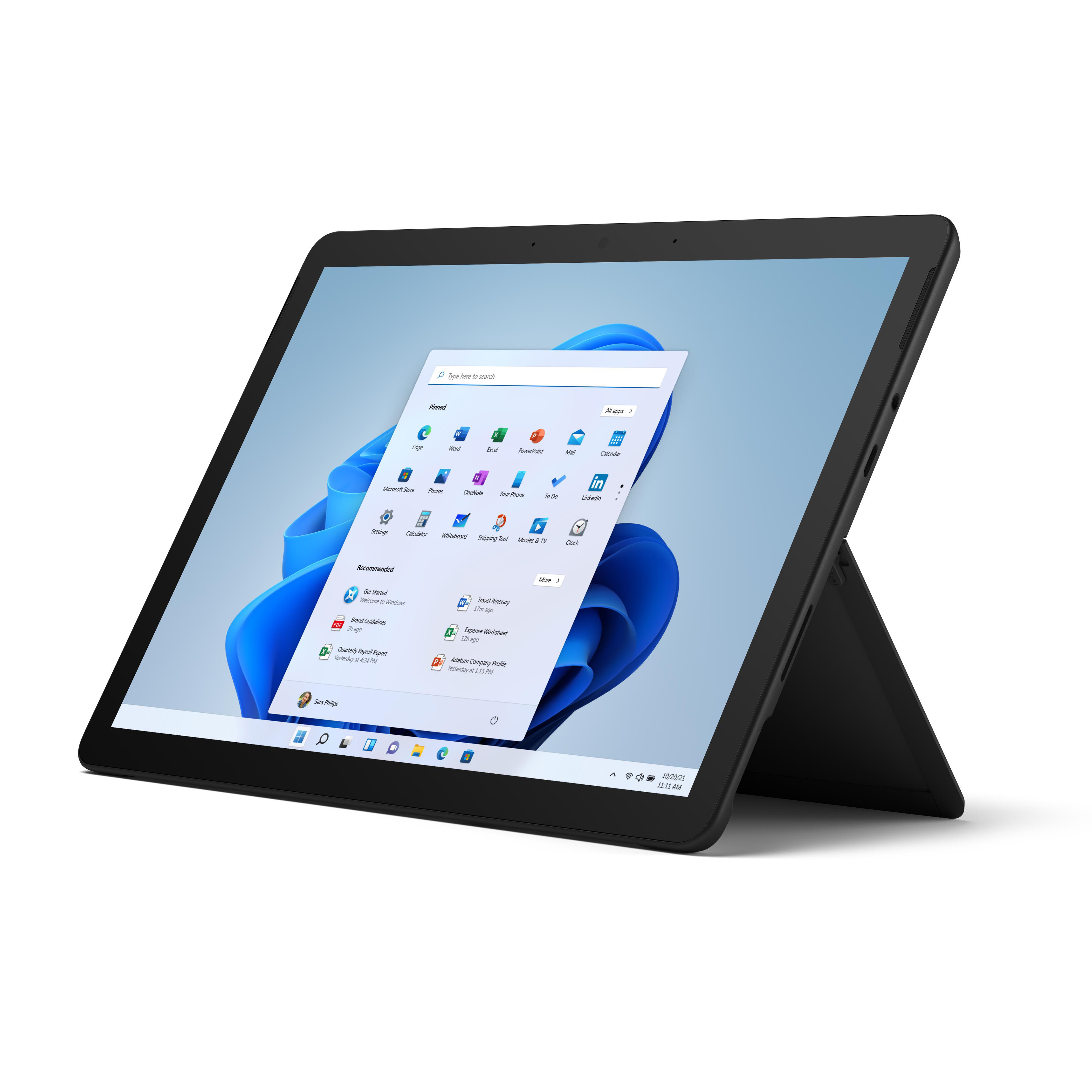 MICROSOFT Surface 128 mit Go RAM, S-Modus Windows Zoll 2 (64 615, 8 Touchscreen, Home Intel® Bit) 11 Schwarz in GB Display UHD 10,5 Prozessor, SSD, 3, Intel®, GB i3 Core™ 1