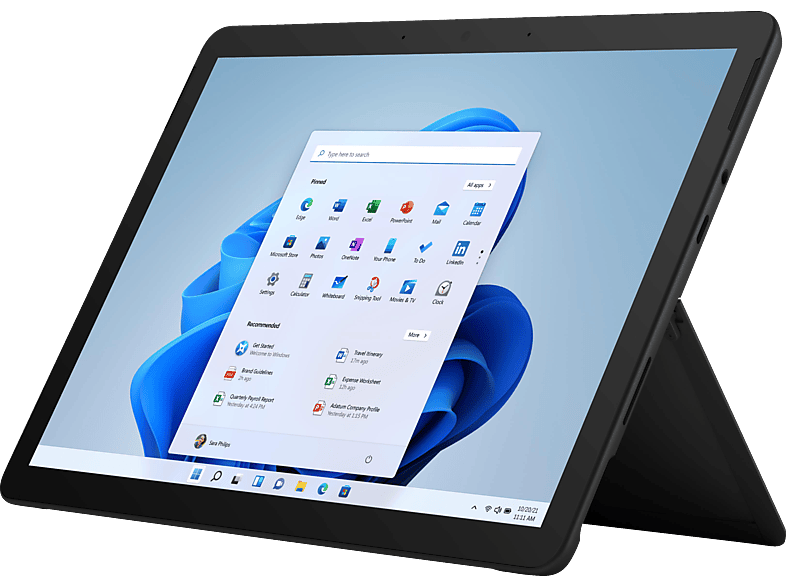 MICROSOFT Surface Go Bit) Prozessor, in 10,5 mit Intel®, 8 Intel® Display RAM, UHD GB Core™ Windows 1, S-Modus Touchscreen, SSD, 2 128 i3 Schwarz 3, Zoll Home 11 (64 615, GB
