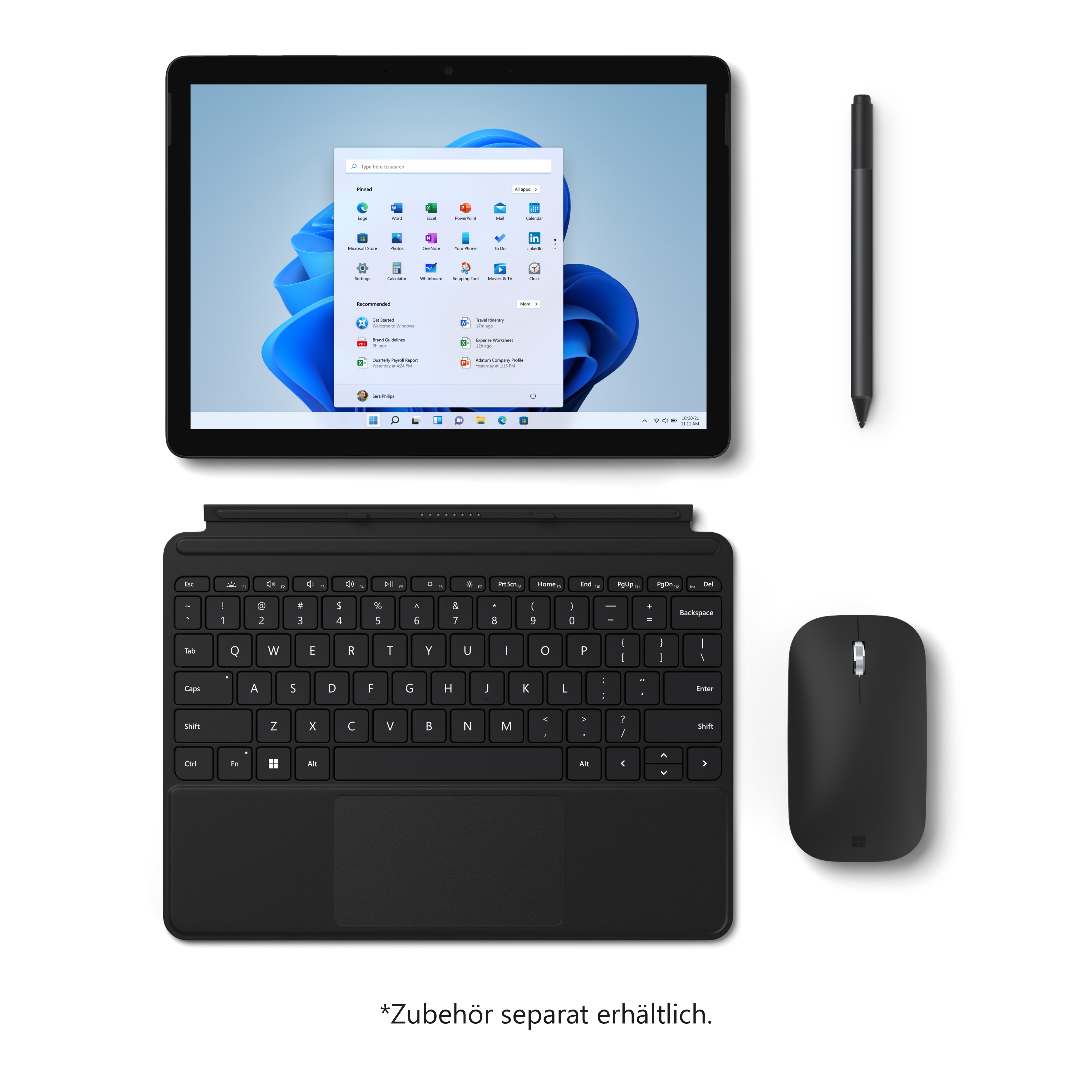 MICROSOFT Surface Go 3 - 10,5 Zoll - Intel® Core™ i3 i3-10100Y - 8 GB - 128 GB - Intel® UHD 615 - Windows 11 Home S-Modus