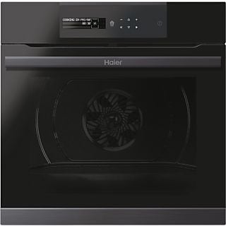 Horno - Haier Series 4 HWO60SM5B5BH, 70l, Multifunción, Limpieza por Aquálisis, 55cm, Wi-Fi, Sonda térmica, Negro