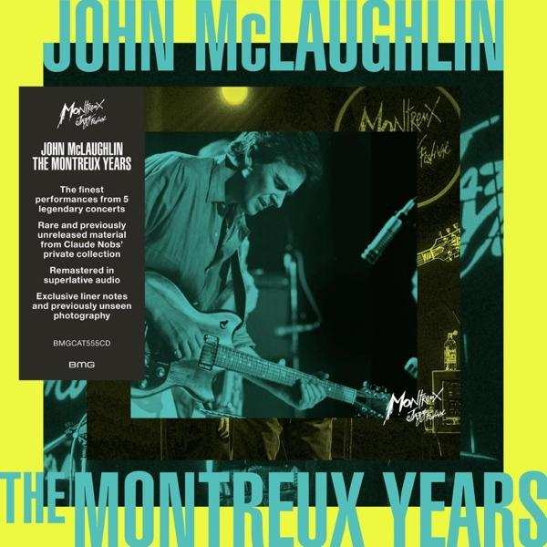 Pochette de l'album de musique John McLaughlin. Un homme jouant de la guitare sur scène.