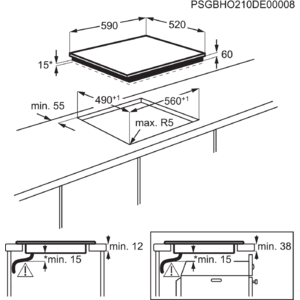 ZANUSSI Inductie kookplaat (ZITN641K)