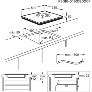 ZANUSSI Inductie kookplaat (ZITN641K)