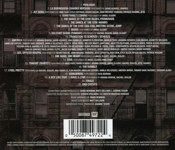 Egy CD-tok hátulja, a dalcímek és a stáblista listájával, valamint egy vonalkóddal.