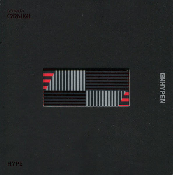 Fekete album borító középen egy geometriai mintával és a jobb oldalon az 'ENHYPEN' szóval.