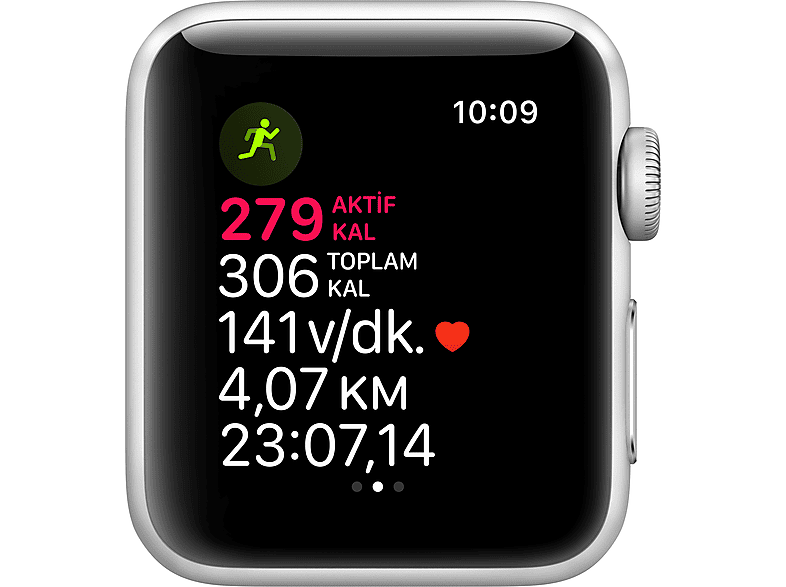APPLE Watch Series 3 GPS, 38mm Gümüş Rengi Alüminyum Kasa ve Beyaz