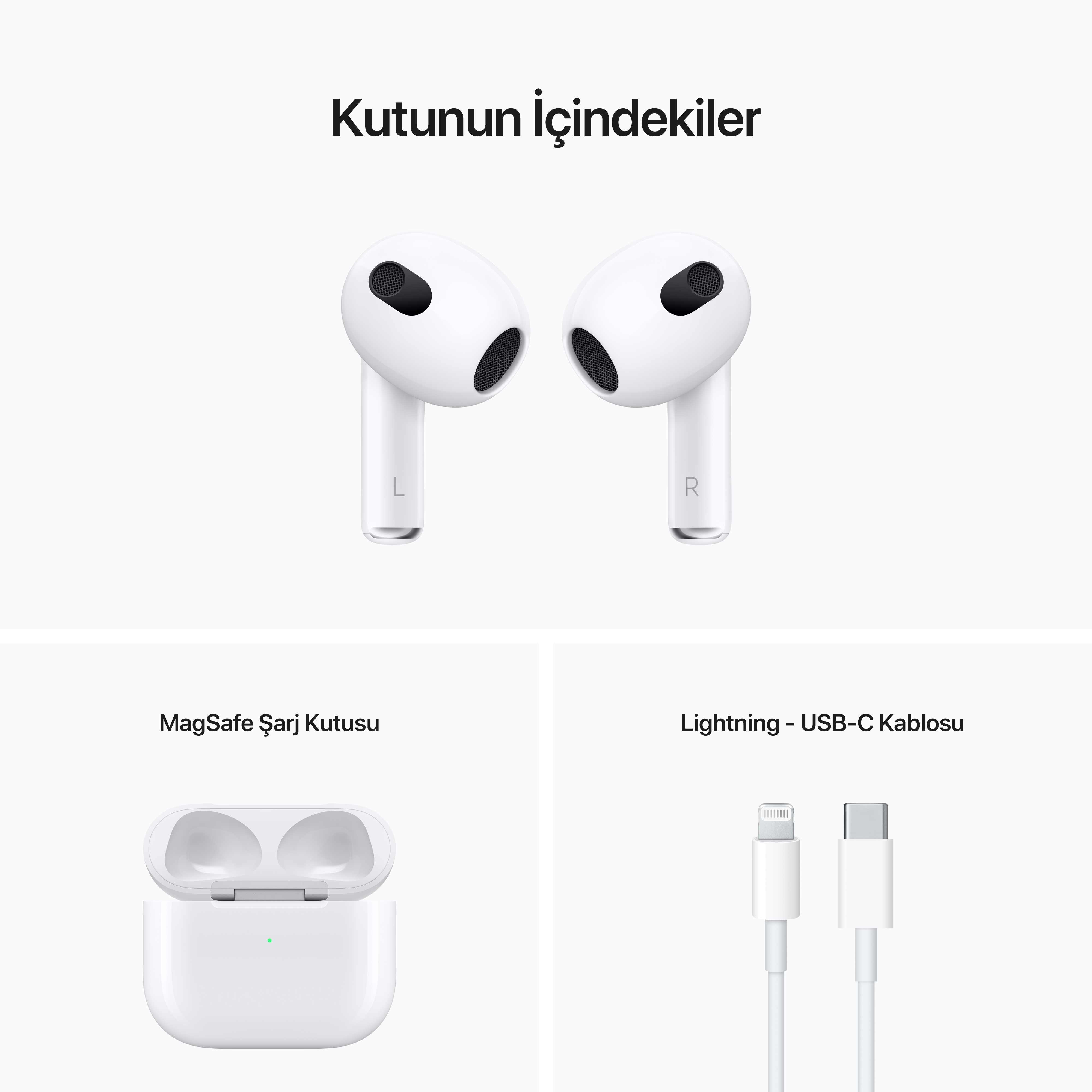 APPLE Airpods 3. Nesil Kulak İçi Bluetooth Kulaklık ve Magsafe