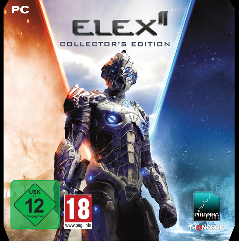 Elex II Collector's Edition Spielcover mit futuristischem Charakter.