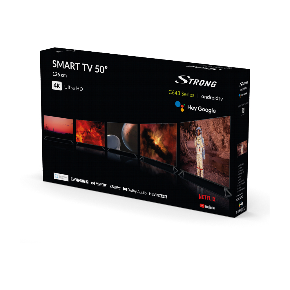 STRONG SRT50UC6433 LCD 126 cm, Zoll (Flat, TV TV, 4K, 9.0) UHD Android / SMART 50