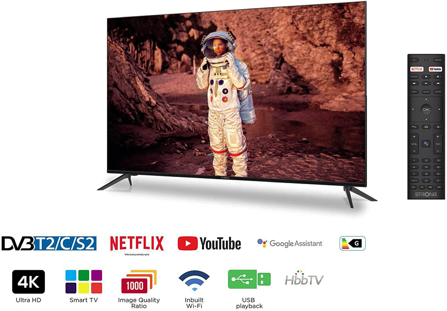 9.0) Zoll (Flat, cm, 50 126 4K, Android TV, TV UHD SMART / LCD SRT50UC6433 STRONG