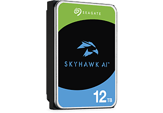 SEAGATE 12TB Festplatte SkyHawk AI HDD, 550TB/Jahr WB, 32 KI-Kanäle, 250MB/s, 3.5 Zoll, SATA, 256MB Cache