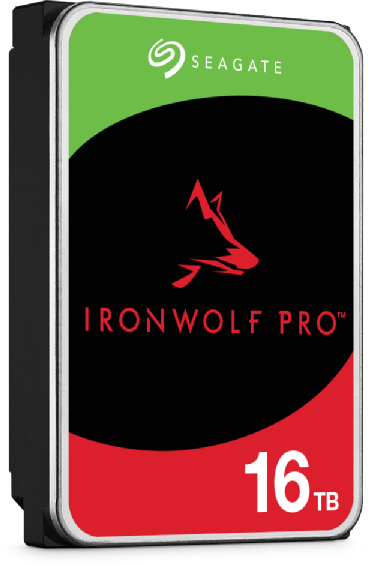 SEAGATE 16TB Festplatte IronWolf Pro NAS HDD +Rescue, 300 TB/Jahr WRL, 3.5 Zoll, Bis 255 MB/s, 256MB Cache
