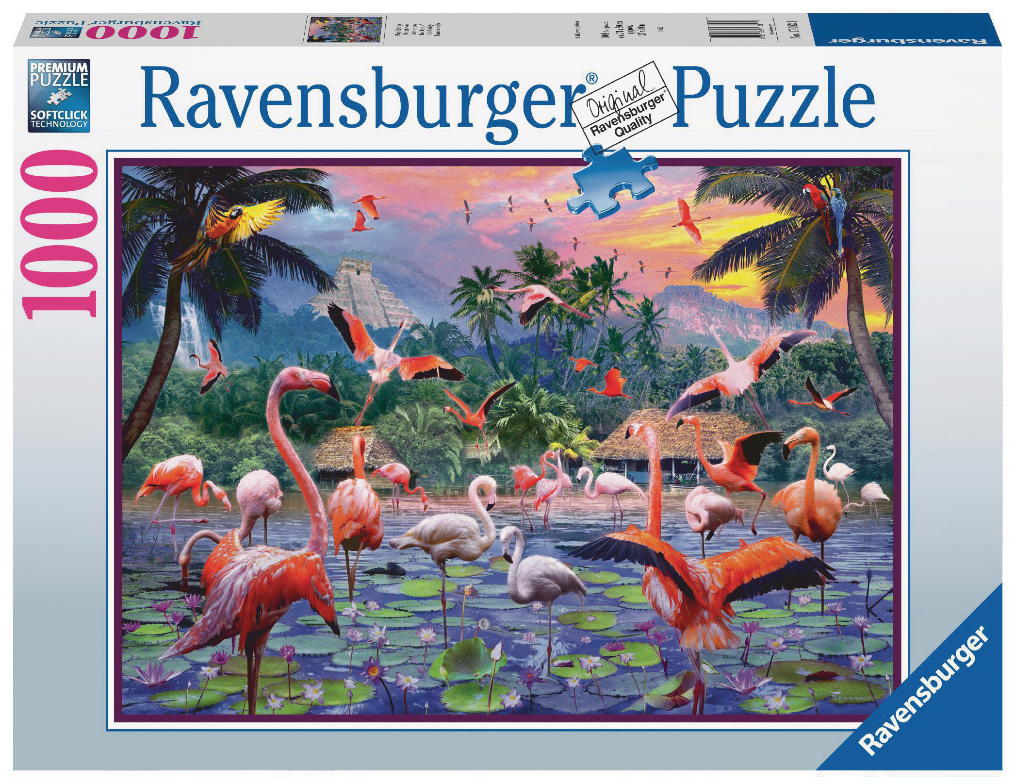 Puzzle Flamingos RAVENSBURGER Pinke Mehrfarbig