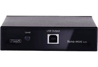 Amplificador HiFi | Fono Mini A2D V2, 70 mV, 100pF, 78dB, USB, Línea estéreo RCA, Negro
