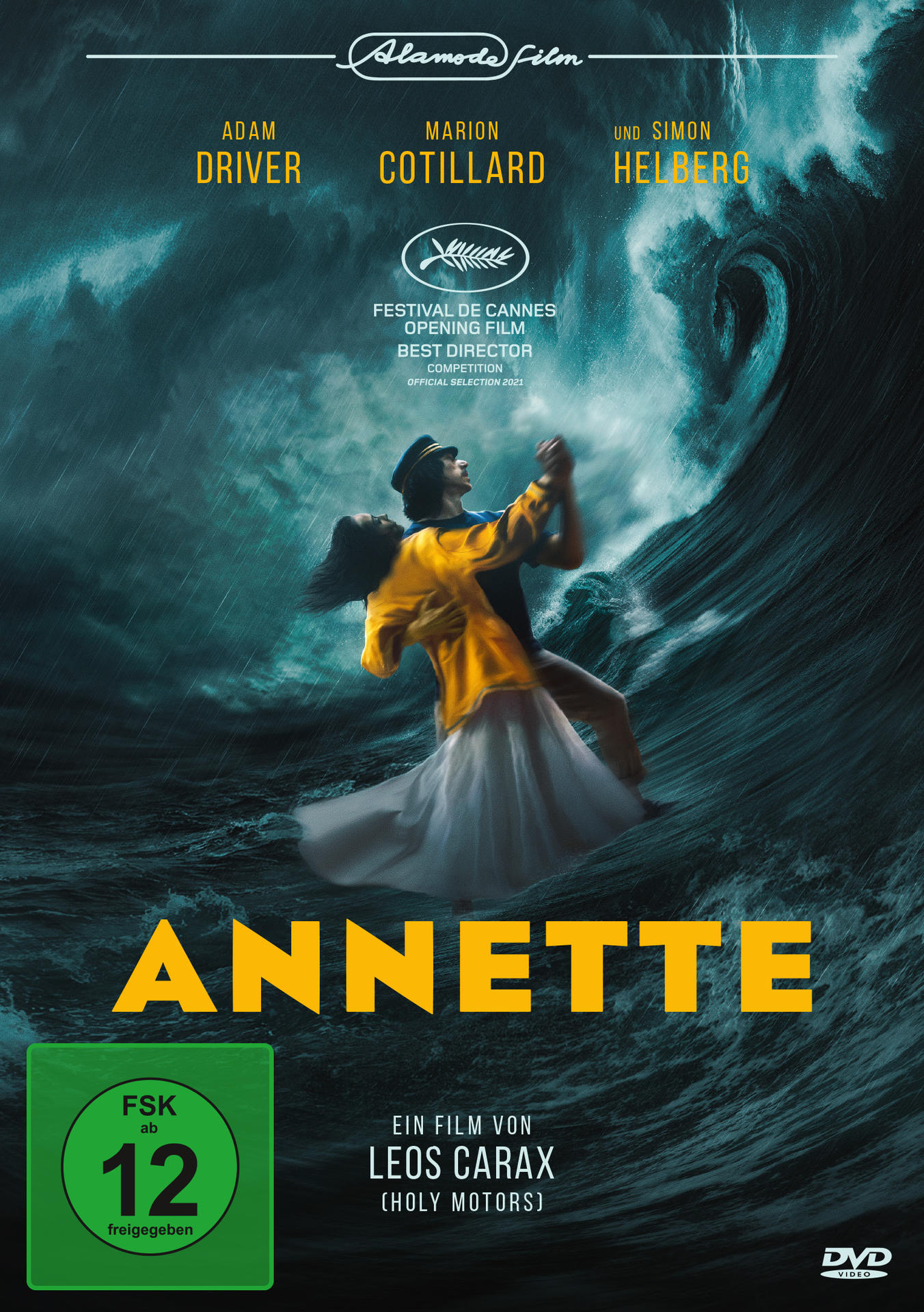 DVD-Cover des Films 'Annette' mit einem tanzenden Paar auf stürmischer See.
