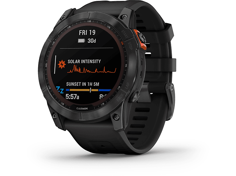 Thumbnail - GARMIN Fenix 7X Solar Smartwatch Edelstahl Silikon, 127-210 mm, Schwarz/Schiefergrau