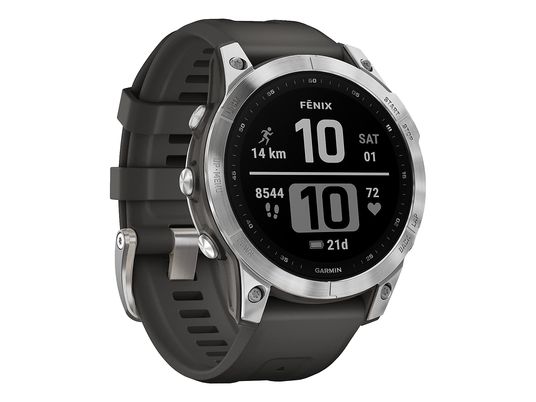 GARMIN fēnix 7 - GPS-Smartwatch (125-208mm, silicone, Graphite / Argent)
