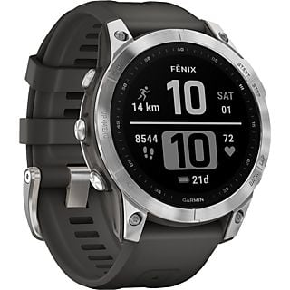 GARMIN fēnix 7 - GPS-Smartwatch (125-208 mm, Silikon, Graphit/Silber)