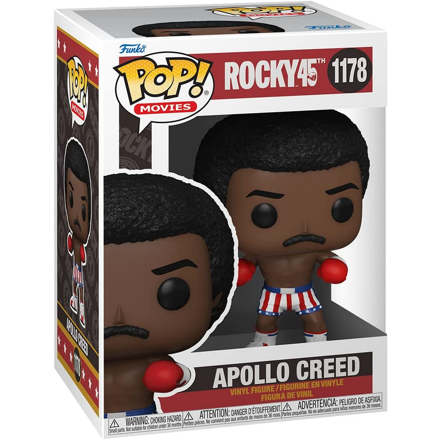 Figura Funko Pop! - Apollo Creed: Rocky 45th Anniversary, Altura de 9.5 cm, Vinilo