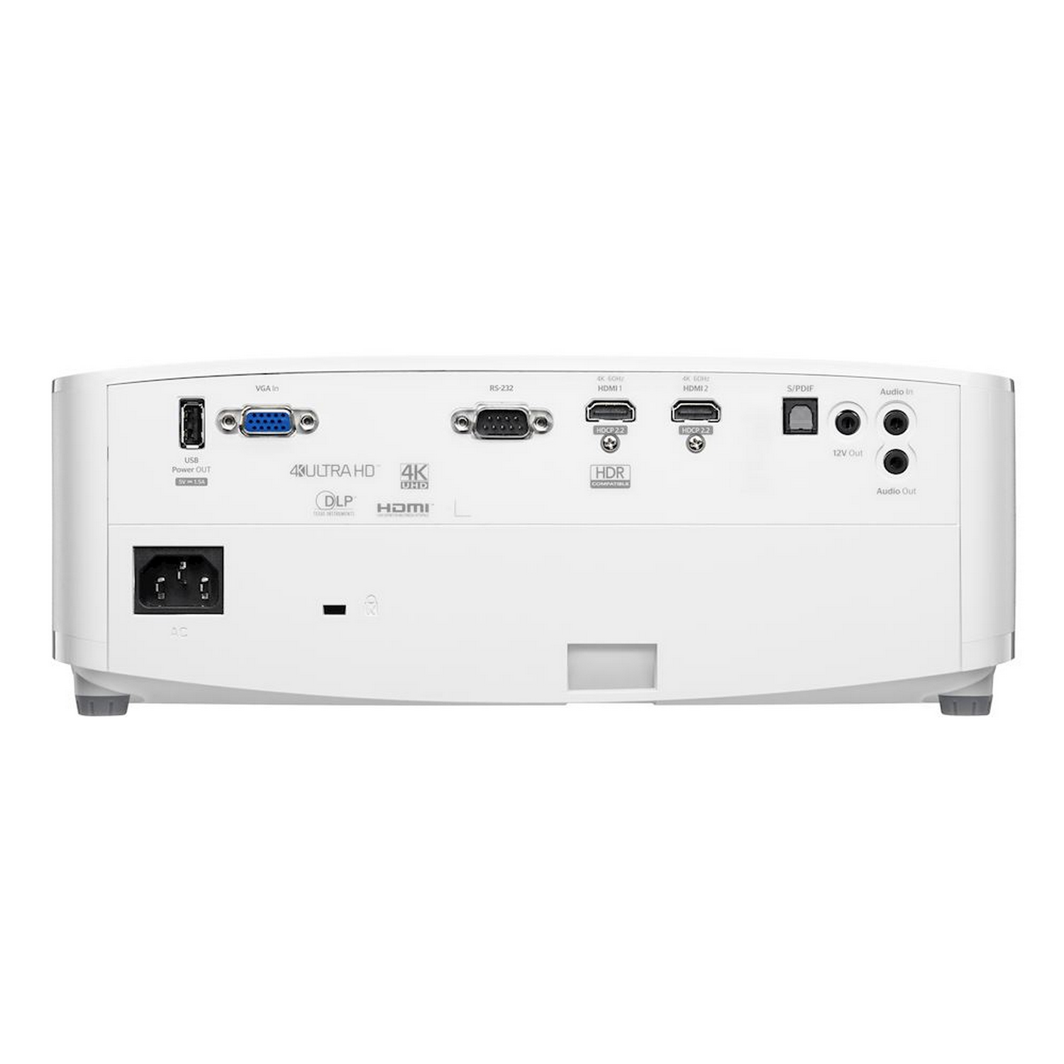 Proyector - Optoma UHD38, DLP, UHD 4K, Full 3D, 240Hz, 4000 lm, 4000 horas, Modos ISF, 28 dB, Blanco