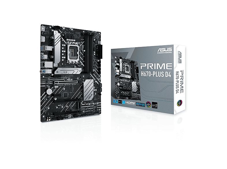 ASUS Mainboard Prime H670-PLUS D4, Intel 1700, ATX, PCIe 4.0, 3xM.2 ...